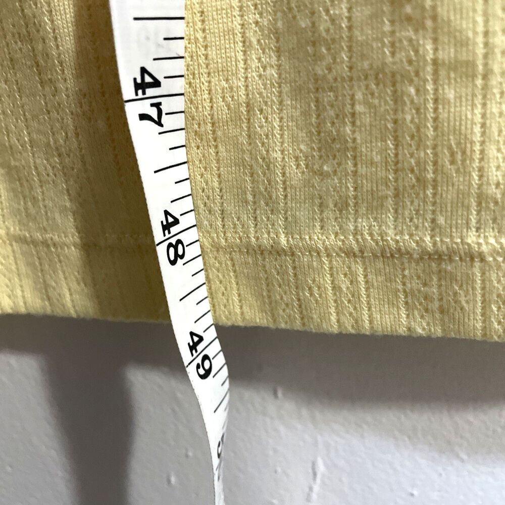 By Anthropologie Women's Ribbed Knit Maxi Dress Yellow Medium Stretchy Casual - Picture 6 of 8